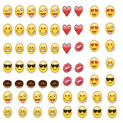 Image of Emoji Collection (Emoji 0.7 cm Nail Decals Art code 2)