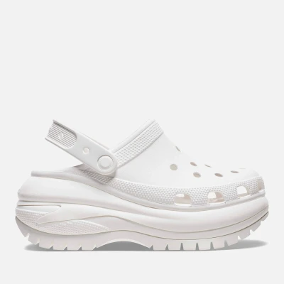Image of Crocs Classic MEGA Crush Unisex Mules, Size: M6/W7, White Synthetics