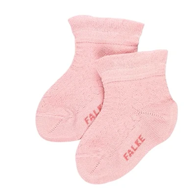 Image of FALKE Unisex Baby Romantic Net Socks, Cotton, Pink (Thulit 8663), 12 18 months (1 Pair)