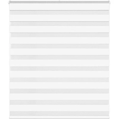 Image of vidaXL Zebra Blind White 125x100 cm Fabric Width 120.9 Polyester