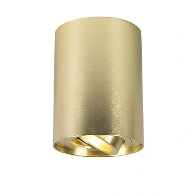Image of Qazqa Ceiling Spotlight GoldIBrass Rondoo Up Modern Suitable for LED GU10 1 Way Light Aluminium Surface Mounted spotway Living Room I Kitchen Bedroom