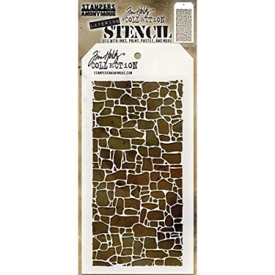 Image of Art Gone Wild AGTHS086 Tim Holtz Stone Stencil, Synthetic Material, 28.4 x 11.4 0.1 cm