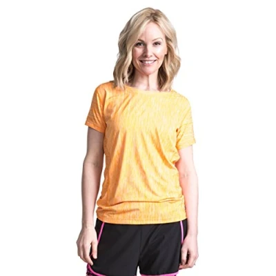 Image of Trespass Daffney, Grey Marl, XXS, Quick Dry T Shirt with Reflective Details for Women, XX Small / 2X 2XS,