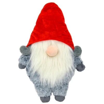 Image of Hodge &amp; Christmas Gonk Hot Water Bottle Grey Fleece Cover 1 Litre