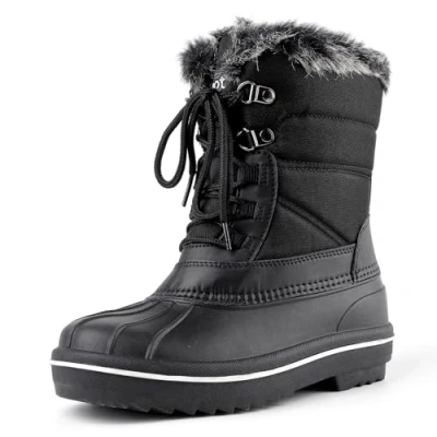 Image of riemot Snow Boots Women Winter Lined Waterproof Warm Walking Non Slip Boots,Black,UK 5