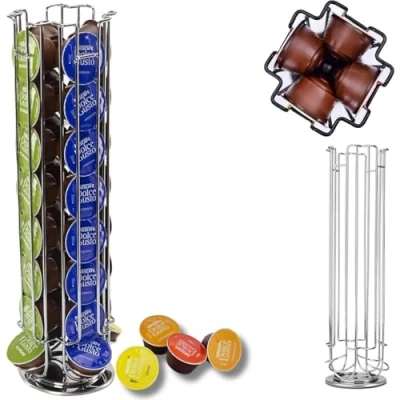 Image of Find A Spare 32 Coffee Capsule Holder Pod Rack Stand Rotating 360 Degree for Nescafé Dolce Gusto