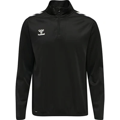 Image of hummel Unisex Hmlcore Xk Half Zip Poly Sweat Sweatshirt Black