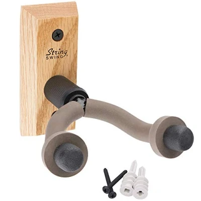Image of String Swing Guitar Hanger Wall Mount For Classical Guitars Oak CC01 O Made in the USA