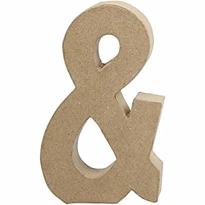 Image of Creativ 26627 20 cm 1 Piece Papier Mache Symbol &amp;,Beige