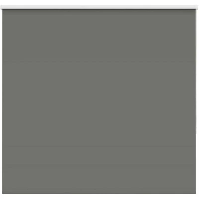 Image of vidaXL Roller Blind Blackout Grey 155x130 cm Fabric Width 151.6 Polyester