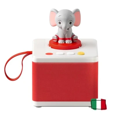Image of FABA White Storytellers Music Box for Children, Sound Speaker with Character Ele the Elephant, Educational Game, Content from 3 Years and Up