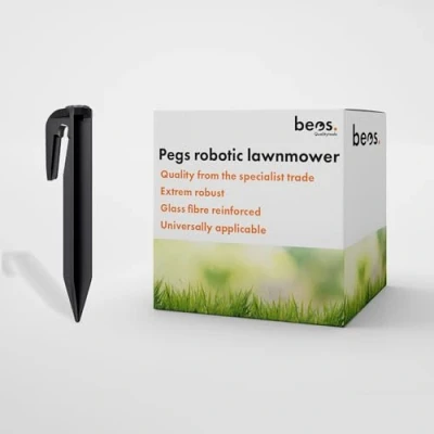 Image of BEOS® Premium Pegs for Robotic Lawnmower Boundary Cable 500 Glass Fibre Reinforced Ground Hooks Spikes Wire Universally Compatible Lawn Robot Worx, Gardena, Bosch, Stihl