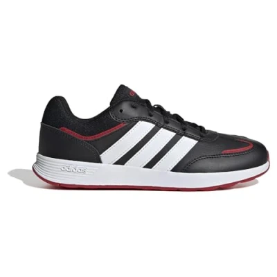 Image of adidas Performance Tensaur Switch Road running shoes for kids, Size: 4.5, Black/white/red Textile/synthetics