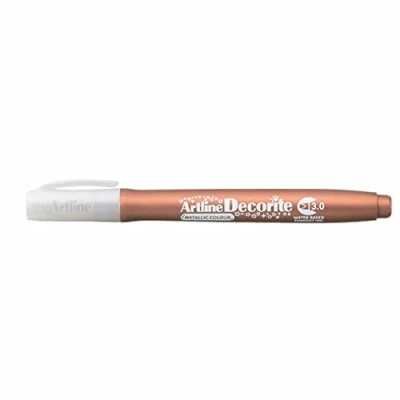 Image of Artline &#039;Decorite&#039; Metallic Bronze Marker Pen 3.0mm for Card, Glass, Metal and Plastic