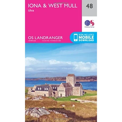 Image of Landranger 48 Iona &amp; West Mull, Ulva Map With Digital Version