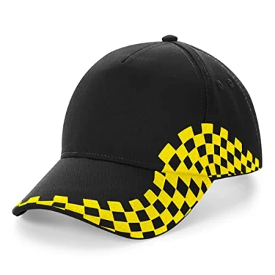 Image of Beechfield B159 Grand Prix Cap Black/Yellow