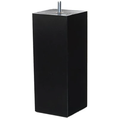 Image of La Fabrique de Pieds Set of 4 Bed feet, Wood, Black Varnished, 20 x 8 cm