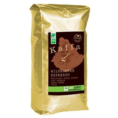 Image of Kaffa Organic Wild Coffee Espresso Whole Beans 1000 g