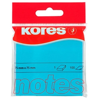 Image of Kores N47078 75 x mm 100 Sheets Paper Note Blue