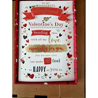 Image of to my wonderful boyfriend valentines day boxed card
