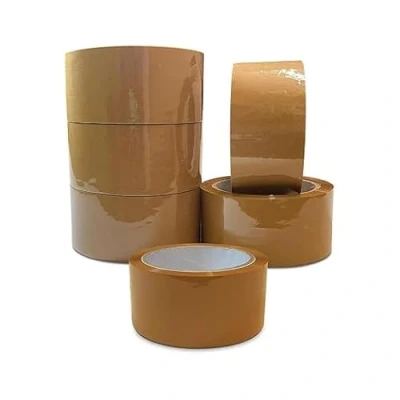Image of JeeJaan® 6 Pcs of Brown Packaging Tape 48mm x 66m Strong Adhesive for Packing, Shipping, and Storage Securely Seal Parcels, Cardboard Boxes, Cartons