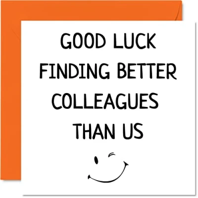 Image of Leaving Gifts for Colleagues Women Men Finding Better Than Us Sorry Your Good Luck In New Job Card, 145mm x Greeting Cards, Funny Congratulations Card