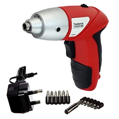 Image of Voche® 3.6V Cordless Rechargeable Electric Screwdriver Kit with Charger and 12pc Accessories