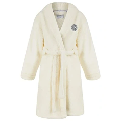 Image of Tokyo Laundry Girl&#039;s Elleray Soft Fleece Hooded Dressing Gown with Tie Belt Ecru 5 6 Years