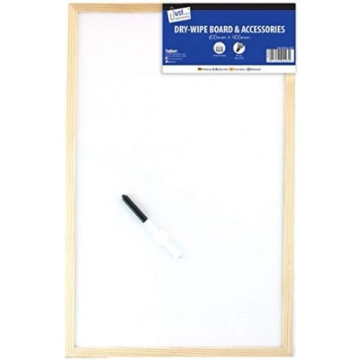 Image of JMS® Just Stationery 400x600mm Pine Frame Dry Wipe Board