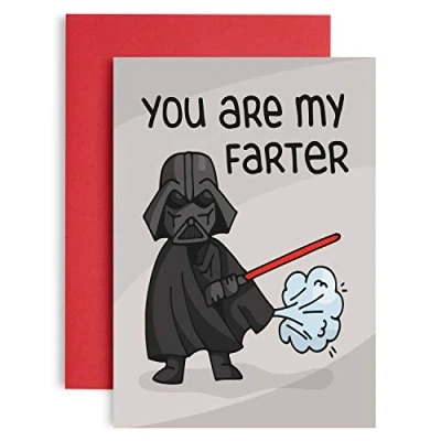 Image of You are my father farter Fathers day card lockdown birthday cards for him Quarantine from daughter or son Funny best dad A5