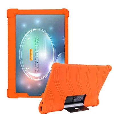 Image of HminSen Case for Lenovo Yoga Tab5 YT X705F 2019 Smart Tablet Cover Tab 5 Kid Friendly Silicone Cases (Orange)