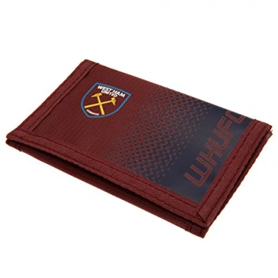 Image of West Ham FC Official Fade Football Wallet (One Size) (Claret/Blue)