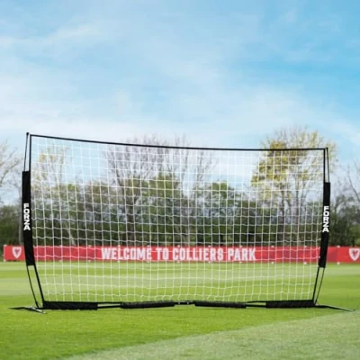 Image of FORZA ProFlex Flat Football Goal [4 Size Options] Pop Up and Play in Minutes! Training Net Optional Base Weights Included (With Weights, 12ft x 6ft)
