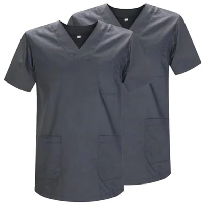 Image of MISEMIYA Pack 2 Pcs Sanitary CASACA Unisex Uniforms Uniform Medical Ref. 817 * Small, Gray 21