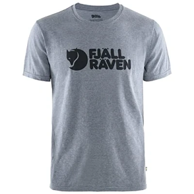 Image of FJALLRAVEN Men&#039;s Logo T shirt M Shirt, Uncle Blue melange, XXL UK