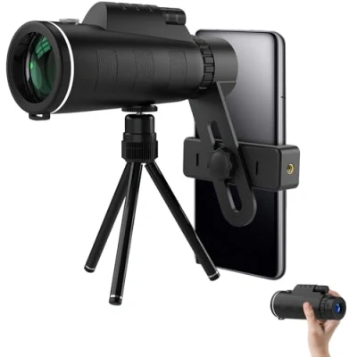 Image of 8X36 High Power Monocular Telescope with Smartphone Adapter Tripod, Larger Vision Monoculars BAK4 Prism &amp; FMC Lens, Suitable for Bird Watching Hiking Camping