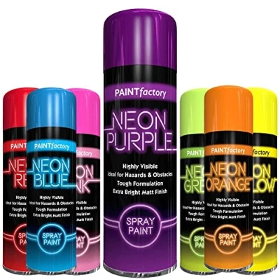 Image of Classic Signature 1 x Neon Purple Spray Paint 200ML Aerosol Fluorescent Bright Graffiti (Banksey) Matt Finish