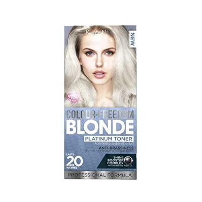 Image of Knight &amp; Wilson Colour Freedom Platinum Blonde Toner, Permanent Ice Cool Hair Dye Tint, Anti Brassiness, Neutralises Yellow Brassy Tones, for Naturally Light, Bleached or Coloured (50ml)