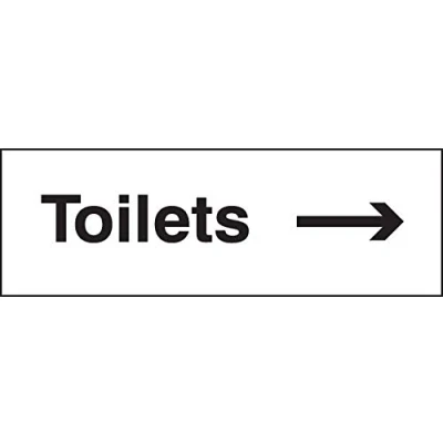 Image of Information Signs Toilets arrow right Self Adhesive Vinyl