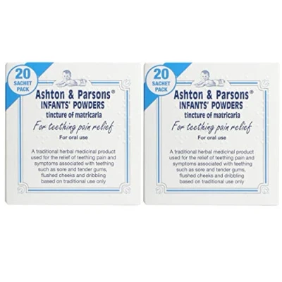 Image of 2 X Ashton and Parsons Teething Pain Relief Powders 20 Sachets &amp;