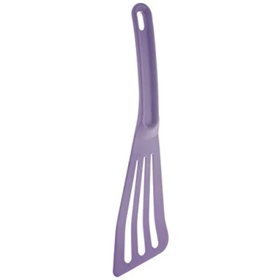 Image of Mercer Culinary M35110PU Hell&#039;s Tools Hi Heat 12 x 3.5 Inch Slotted Spatula, Purple