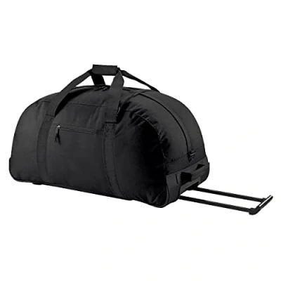 Image of BagBase Bg023Blac Classic Wheelie Holdall Black Bg023 Black, Medium
