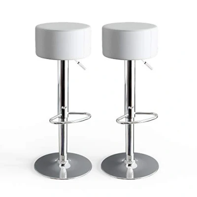 Image of Vicco Bar stool 2 piece set, White, 38.5 x 92 cm parts