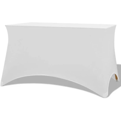 Image of vidaXL Stretch Table Slipcovers 2 pcs 243x76x74 cm White