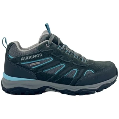 Image of Karrimor Womens Mount Low Ladies Walking Shoes Waterproof Lace Up Hiking Grey/Blue 3 (36)