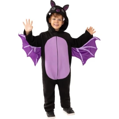 Image of Funidelia Bat Costume for boys and girls Animals, Halloween Costumes kids, accessory fancy dress &amp; props Halloween, carnival parties Size 7 9 years Black
