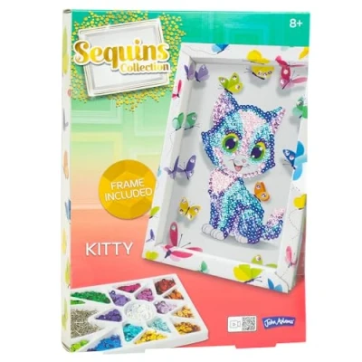 Image of John Adams Sequins Collection Kitty: Make Sparkling Creations to Display! Arts &amp; Crafts Ages 8+
