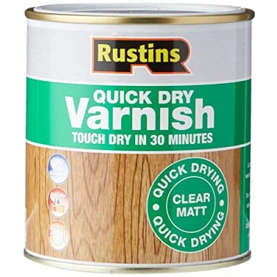 Image of RUSTINS Quick Dry Varnish, Clear Matt, 500 ml