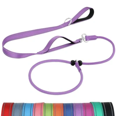 Image of Joytale Tangle Free Slip Lead for Dogs, 1.8m with Double Padded Handle, Anti Pull Training Leash Puppy Small Medium Dogs(6 18 KG), Purple