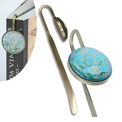 Image of CARMANI Unique Bookmark Printed with Image of Almond Blossoms by Vincent Van Gogh